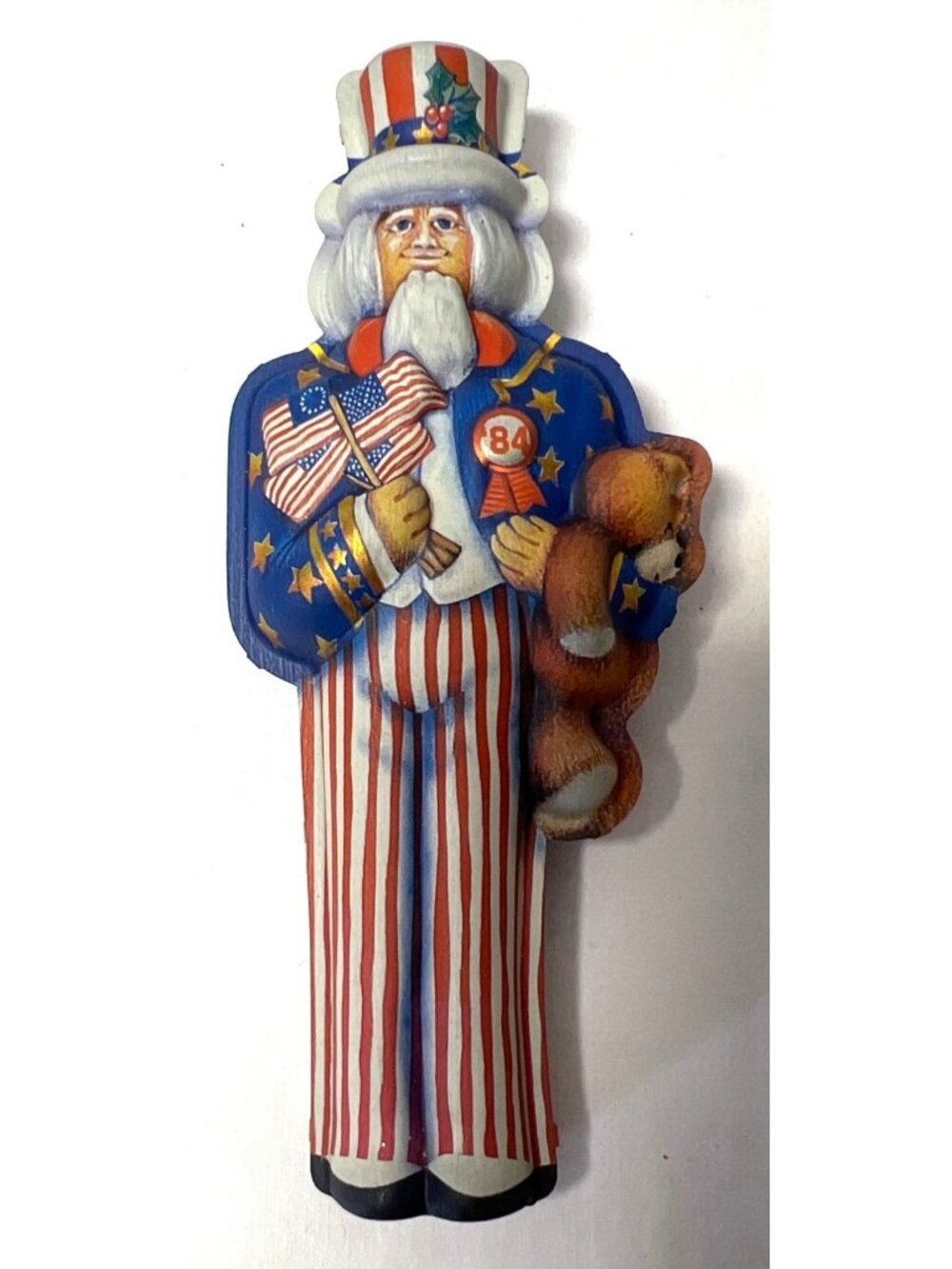 Hallmark Keepsake Ornament 1984 Uncle Sam Pressed Tin Collectible